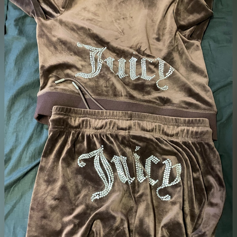 Brown Exclusive Juicy Couture Velour Track Suit